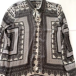 Zara printed blouse